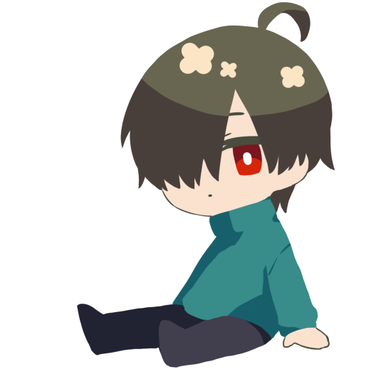 酸素のデフォルメイラスト