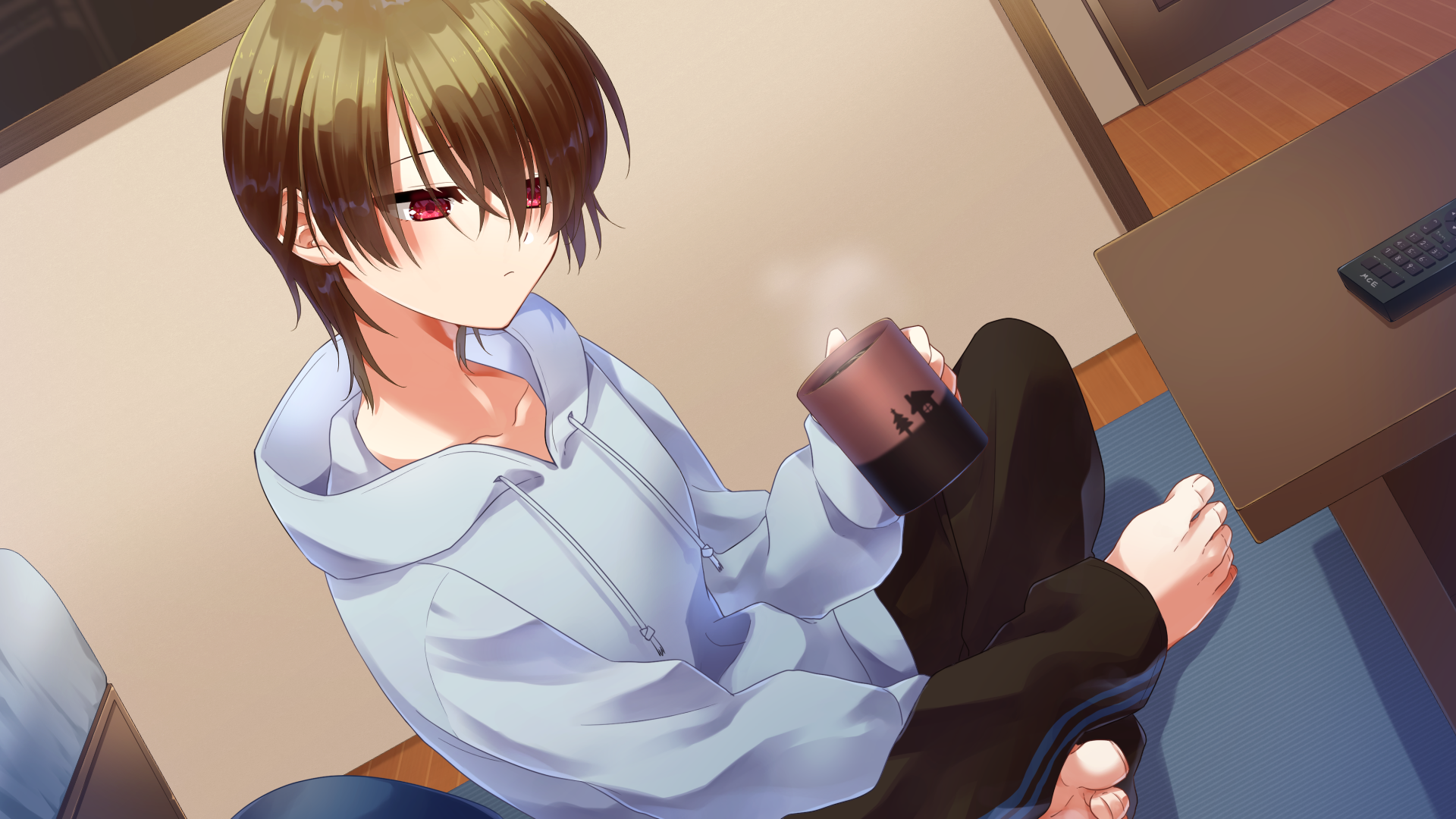 カップに目を落として無表情の酸素。